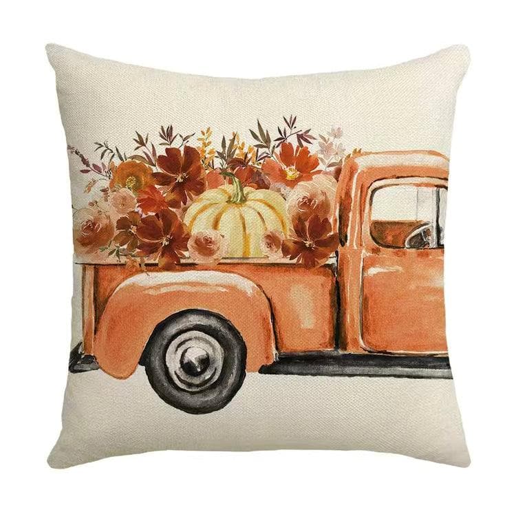 Vintage Autumn Truck Pillow - Treasures of my HeART