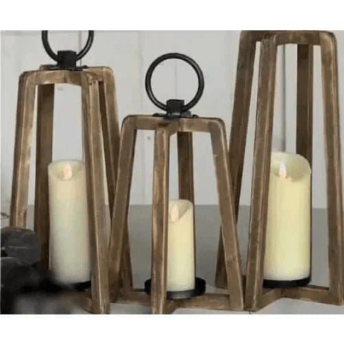 Wooden Candle Holders Set Of 3 | Treasures of my HeART